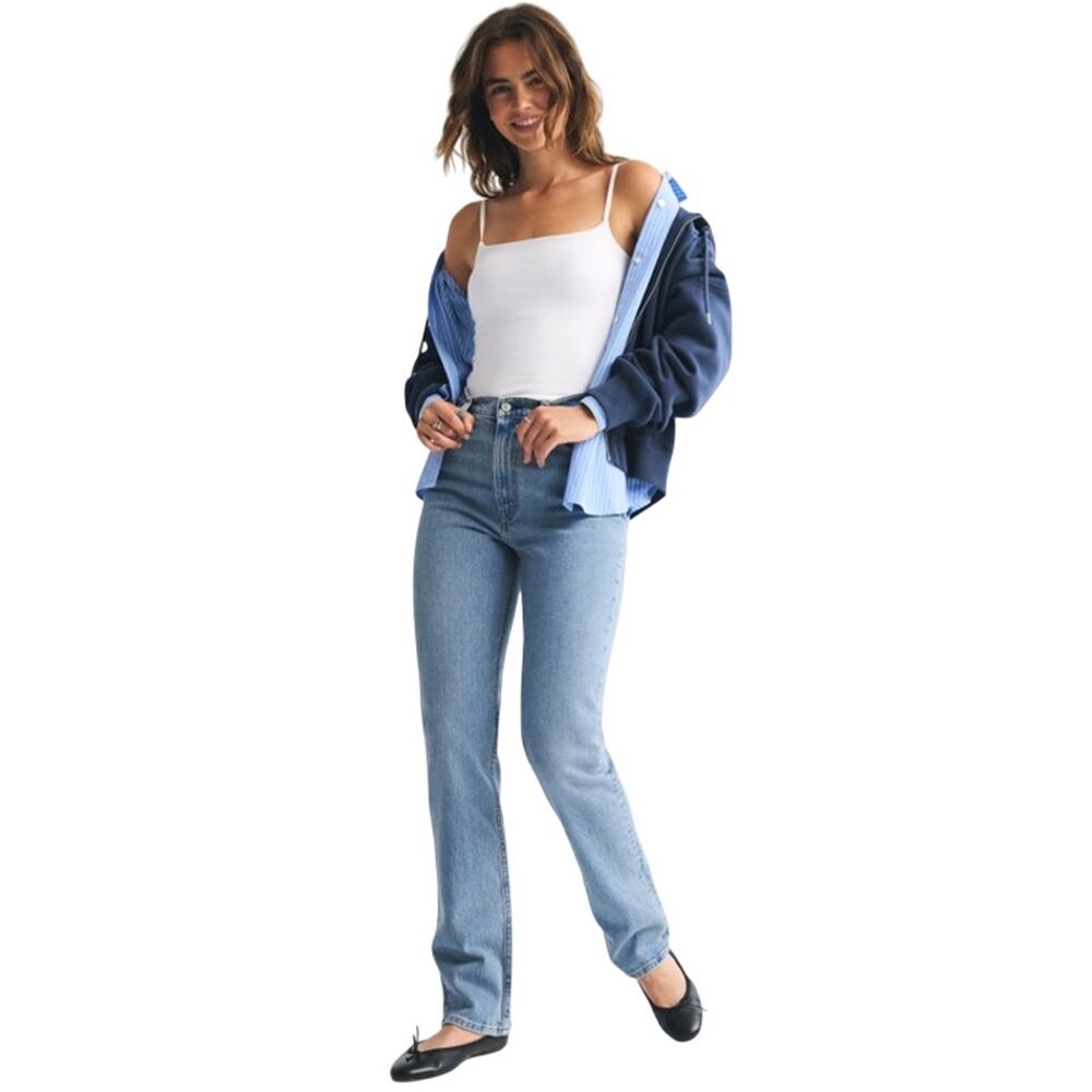 Abercrombie & Fitch Size 26 The 90's Ultra High Rise Slim Straight Jeans K28-24